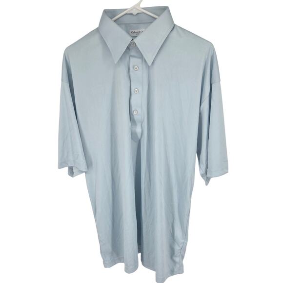 NWOT Collars and Co The Dress Collar Polo Short Sleeve Blue Size XL - Picture 3 of 7